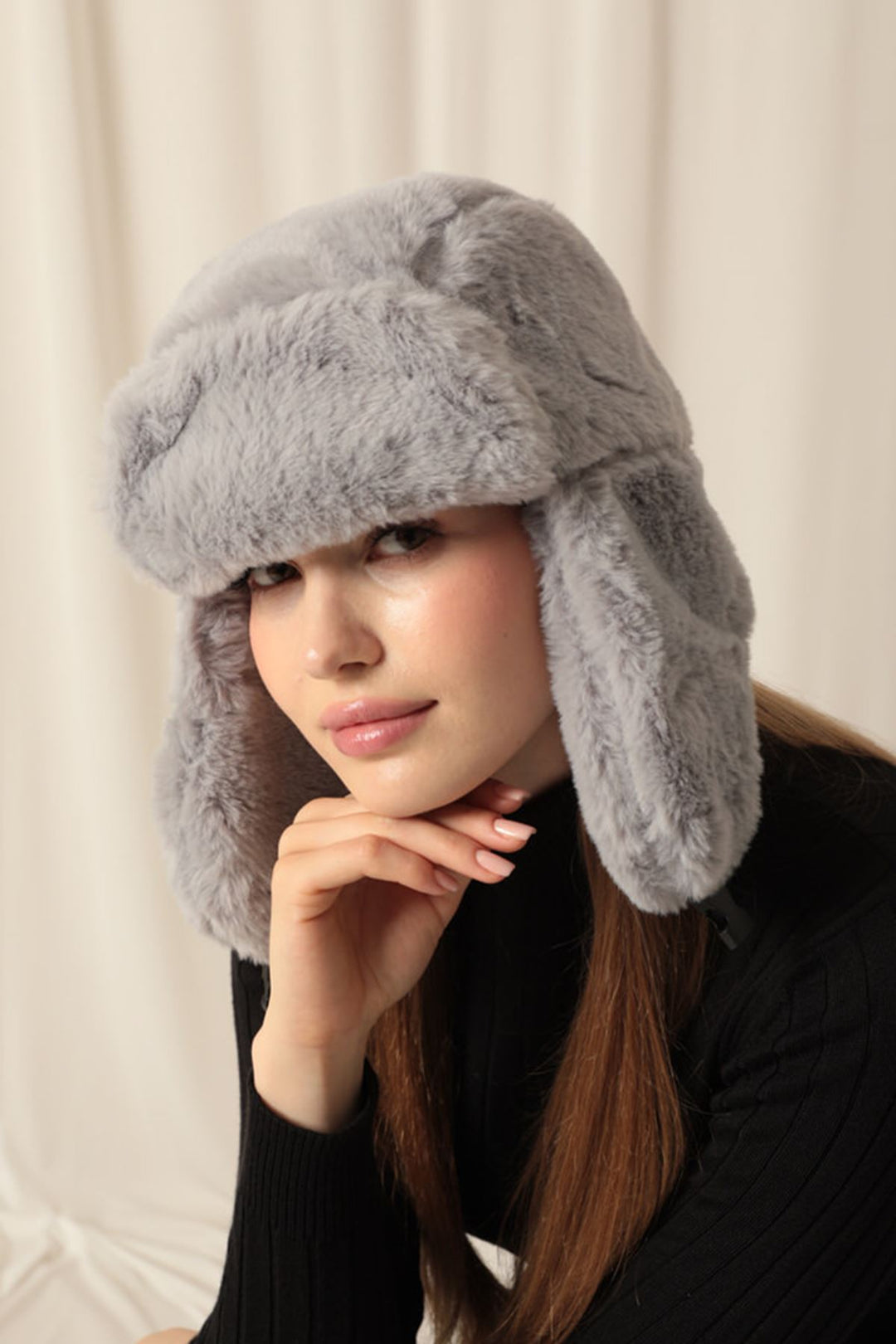 KKT Plush Women's Pilot Gray Hat - Bradford