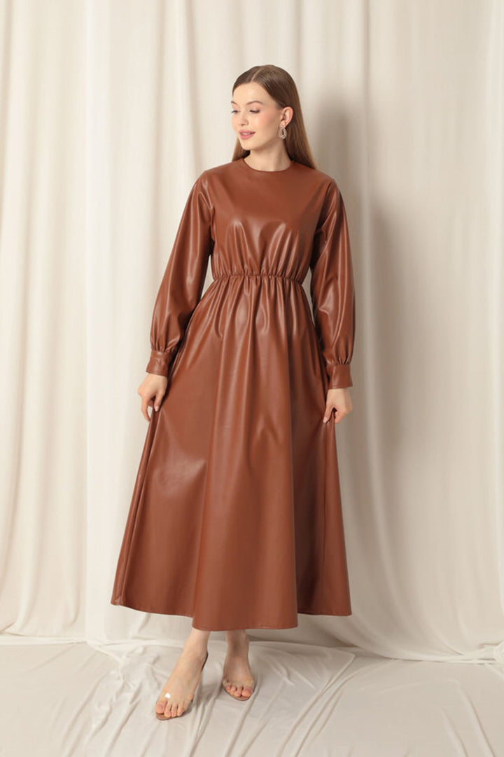 KKT Leather Fabric Women's Tile Dress - Scranton