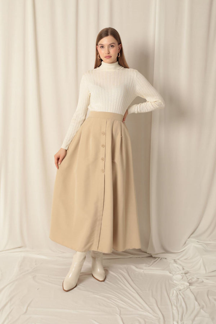 KKT Torino Fabric Women's Beige Skirt Suit - Chesapeake