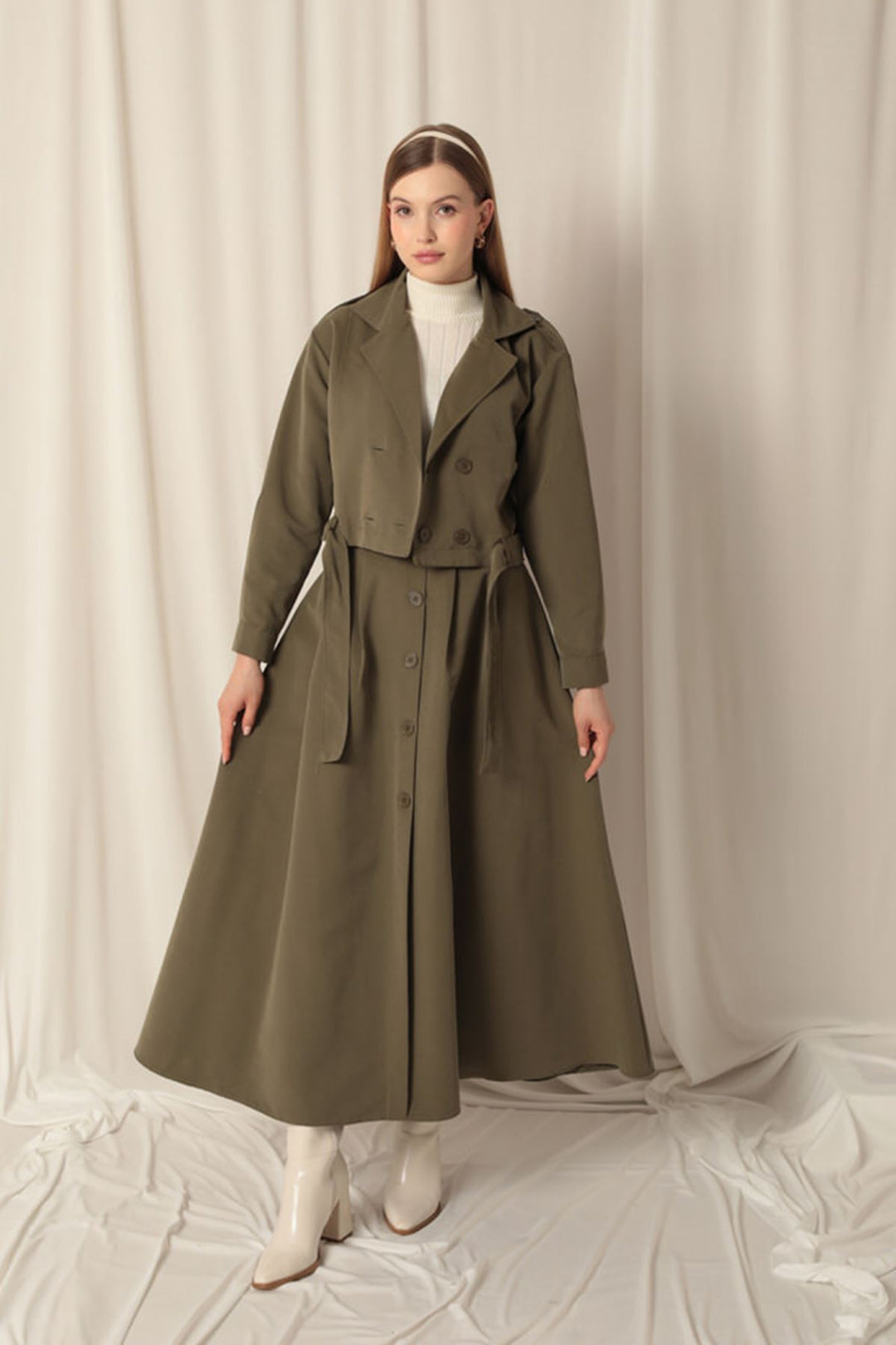 KKT Torino Fabric Women's Khaki Skirt Suit - Langford Station