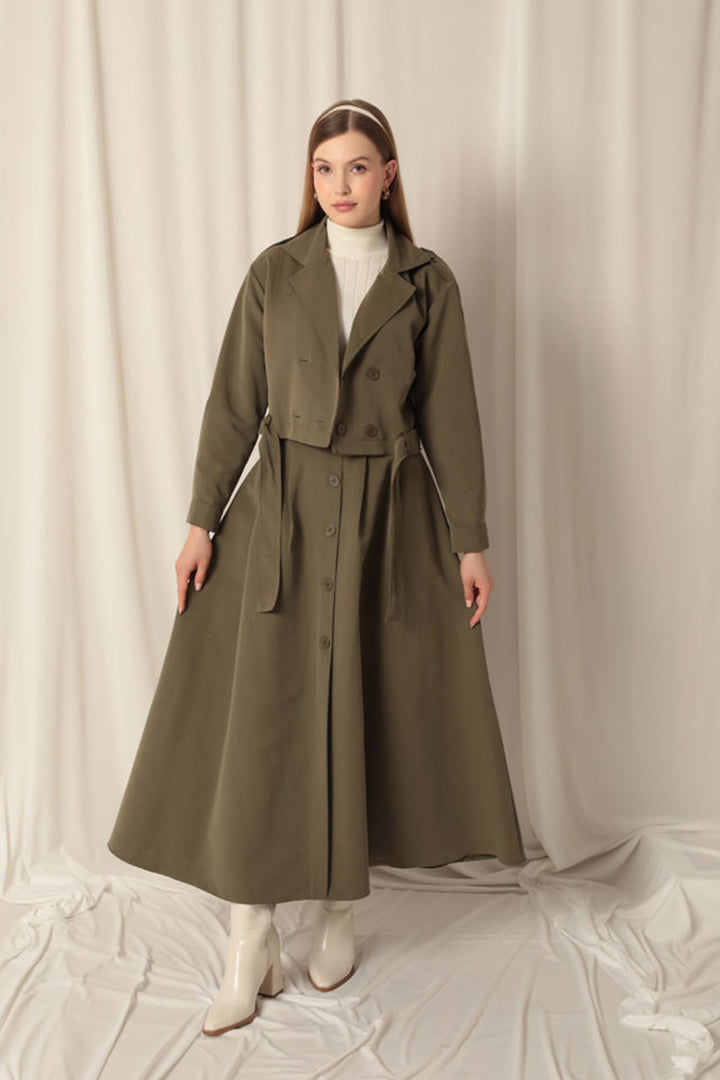 KKT Torino Fabric Women's Khaki Skirt Suit - Langford Station
