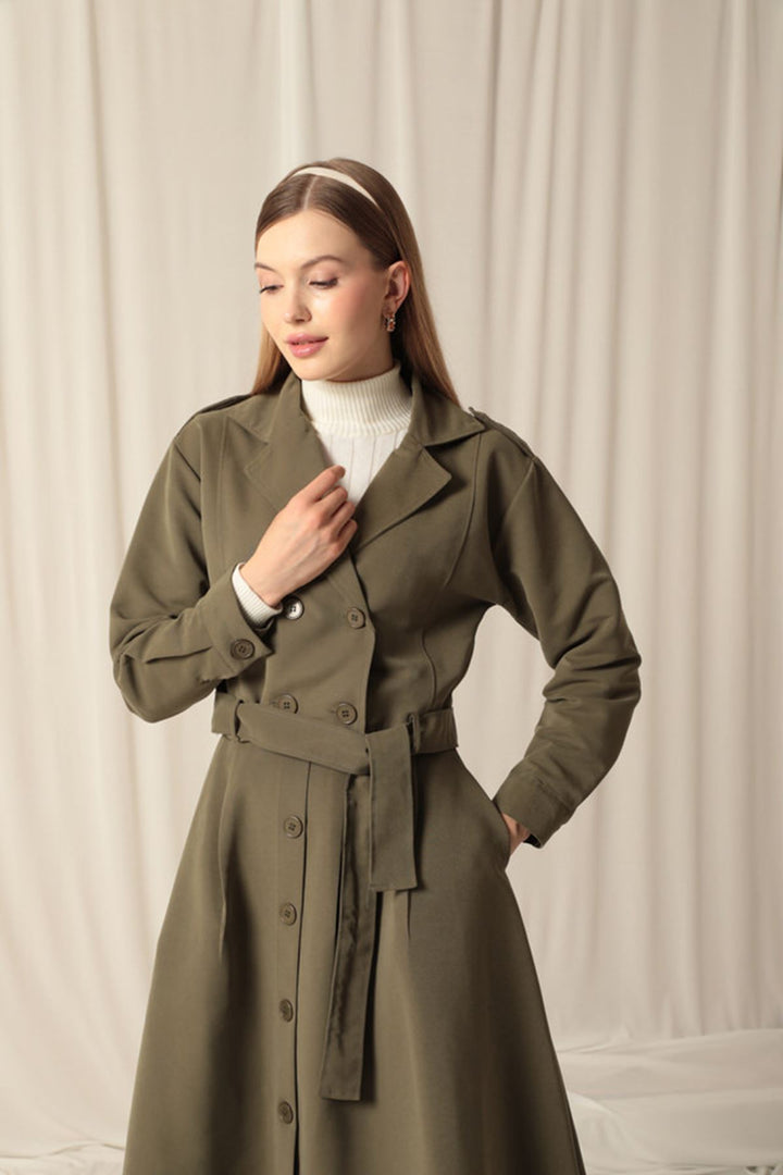 KKT Torino Fabric Women's Khaki Skirt Suit - Langford Station