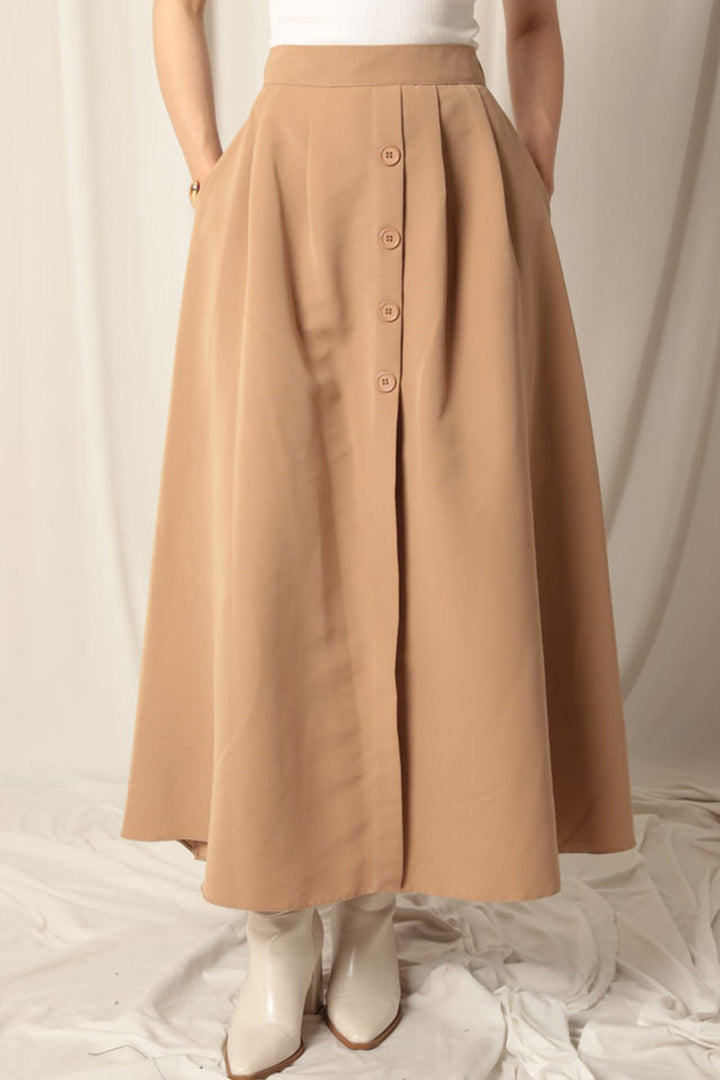 KKT Torino Fabric Women's Tan Skirt Suit - Meoqui