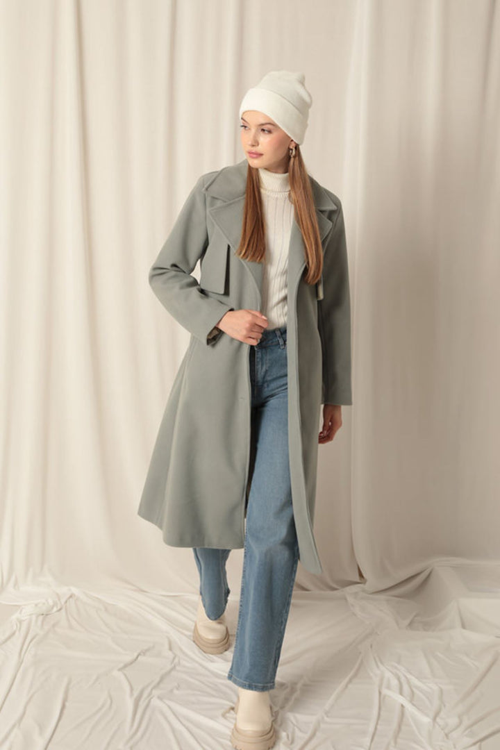 KKT Cashmere Fabric Women's Mint Coat - Philadelphia