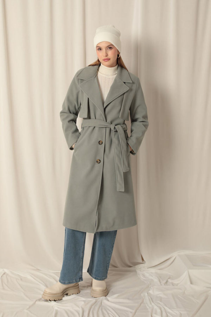 KKT Cashmere Fabric Women's Mint Coat - Philadelphia