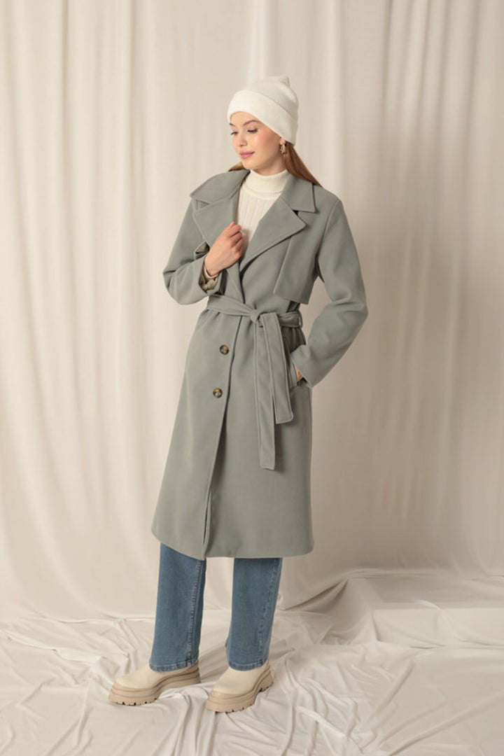 KKT Cashmere Fabric Women's Mint Coat - Philadelphia