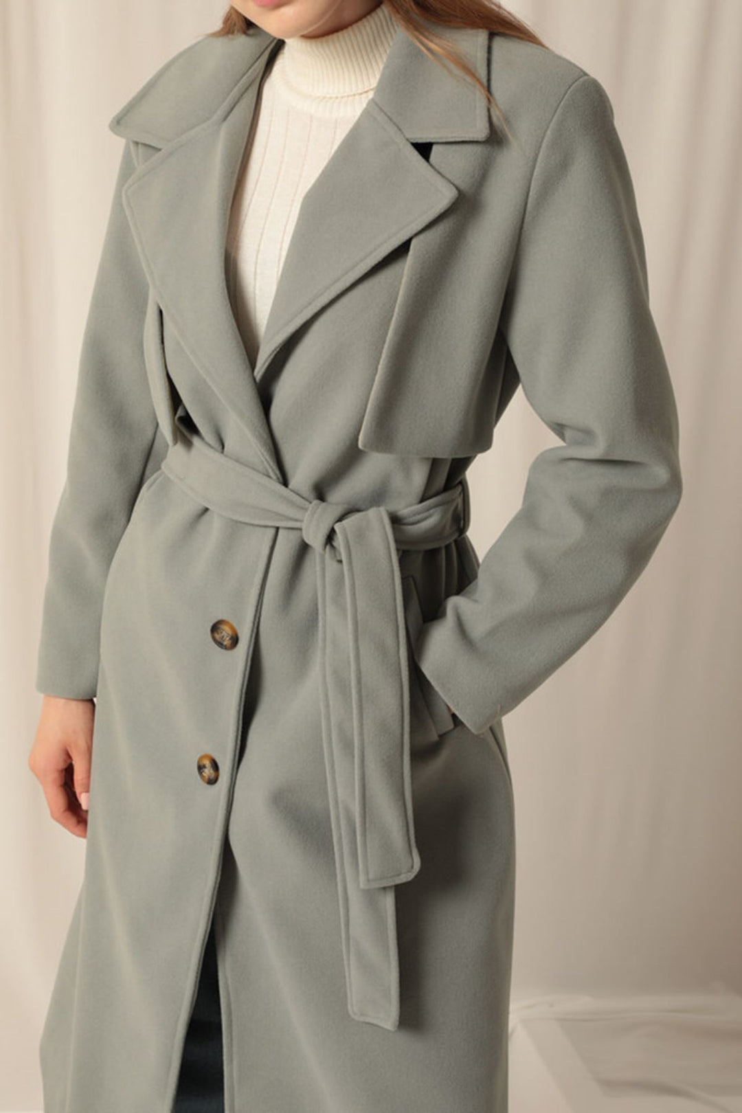 KKT Cashmere Fabric Women's Mint Coat - Philadelphia
