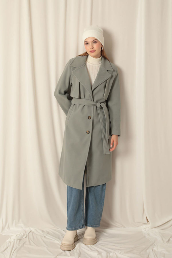 KKT Cashmere Fabric Women's Mint Coat - Philadelphia