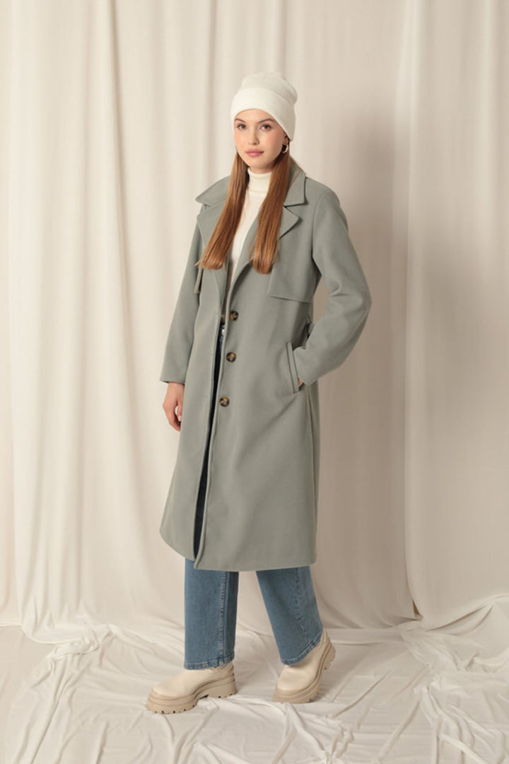 KKT Cashmere Fabric Women's Mint Coat - Philadelphia