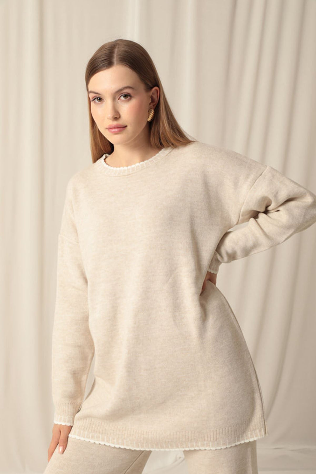 KKT Knitwear Fabric Women's Stone Set - Osnabrück
