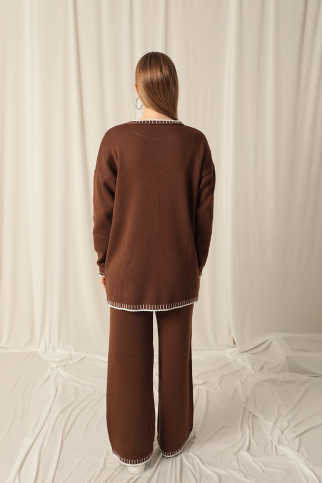 KKT Knitwear Fabric Women's Brown Suit - Methuen Town