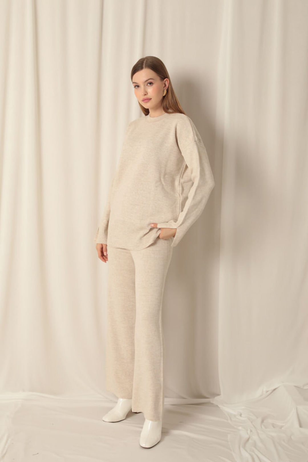 KKT Knitted Fabric Plain Women's Stone Set - Aix-en-Provence