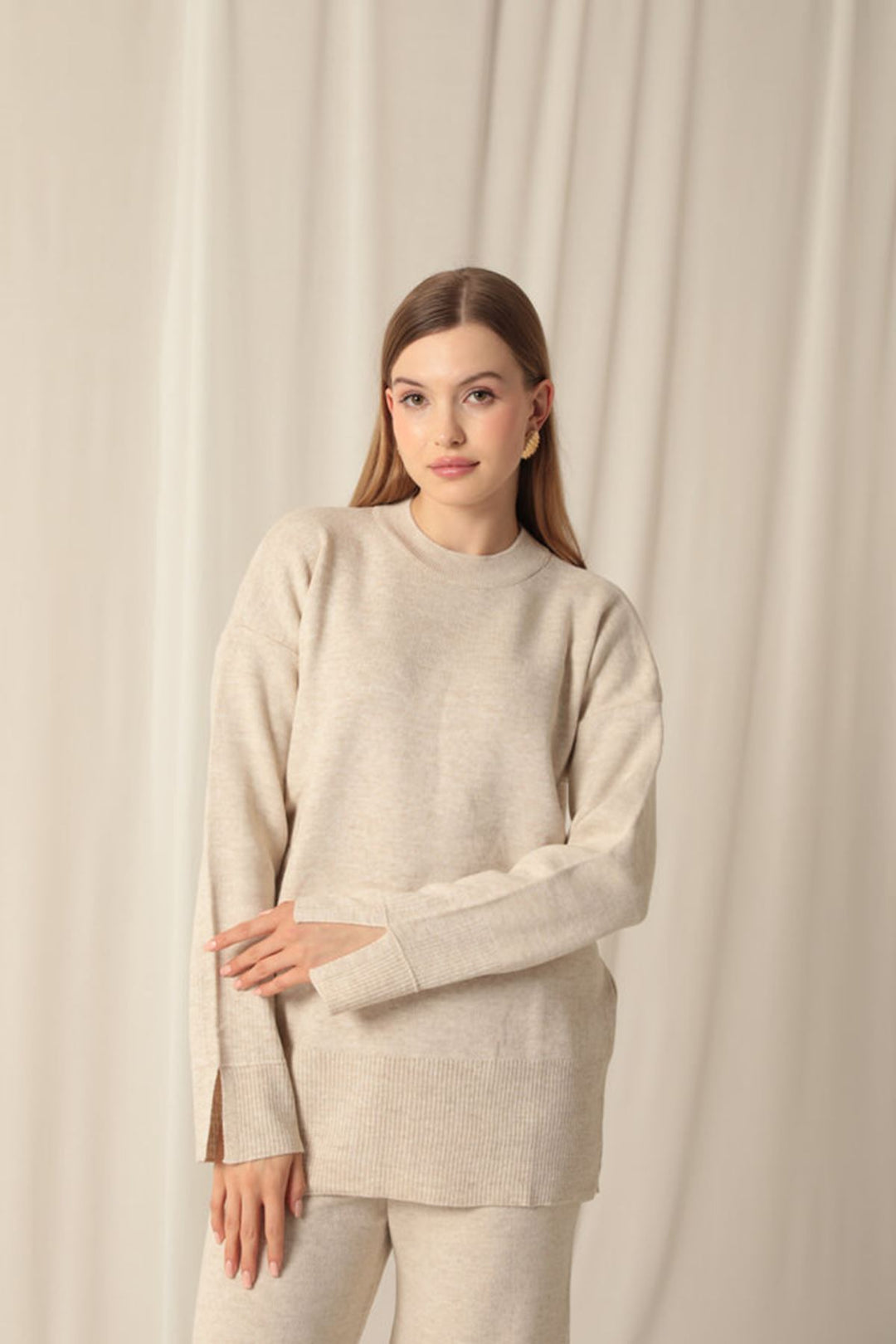 KKT Knitted Fabric Plain Women's Stone Set - Aix-en-Provence