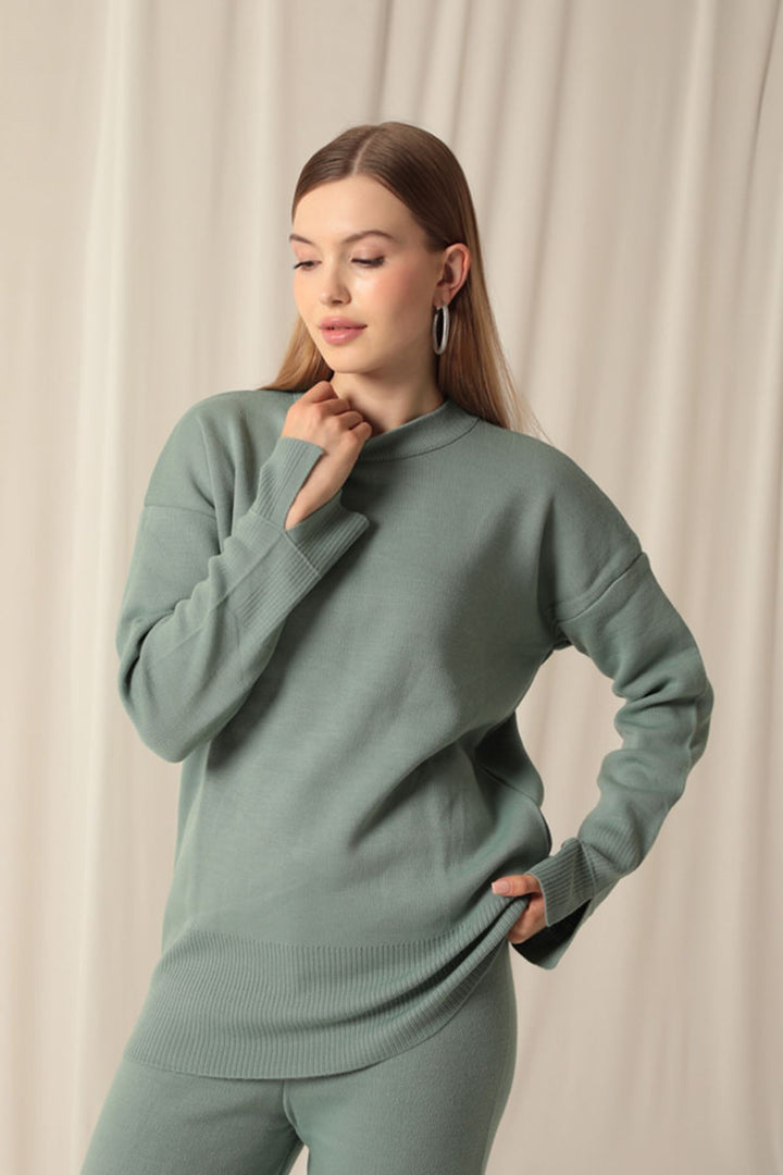 KKT Knitted Fabric Plain Women's Mint Suit - Mitcham