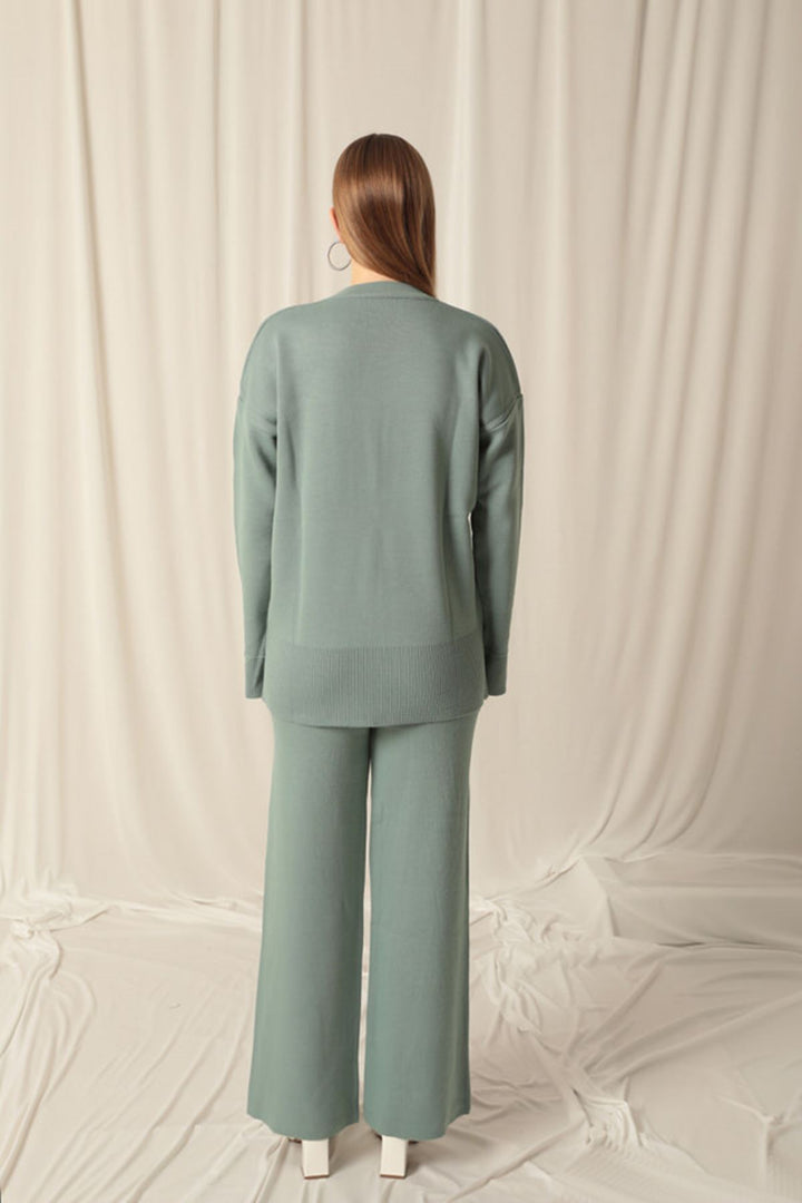 KKT Knitted Fabric Plain Women's Mint Suit - Mitcham