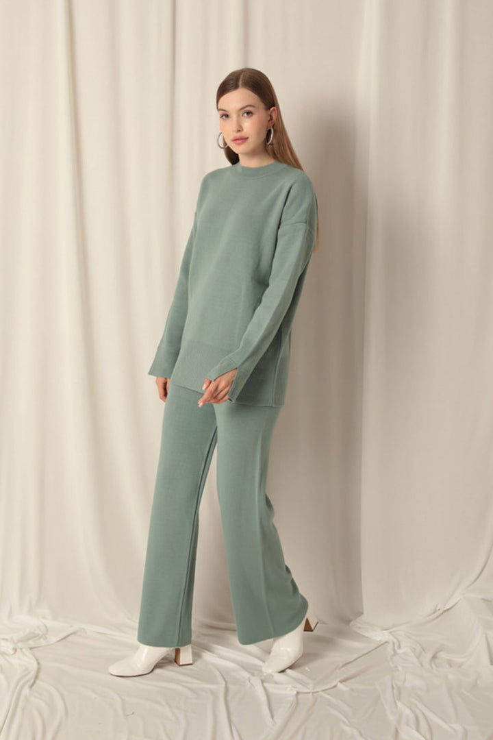 KKT Knitted Fabric Plain Women's Mint Suit - Mitcham