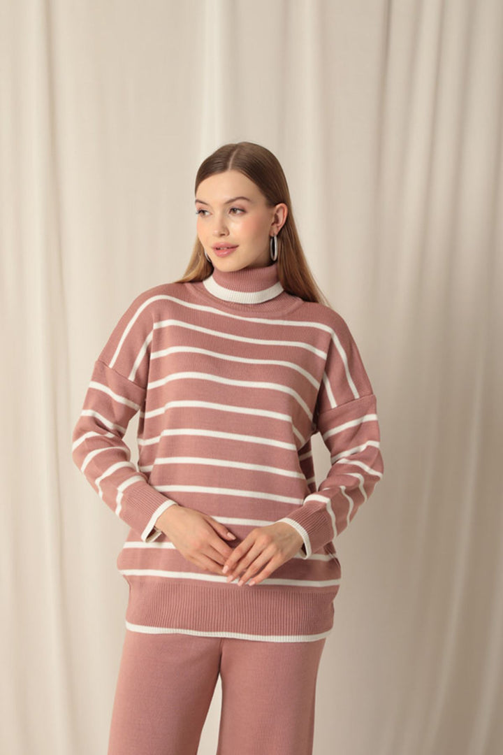 KKT Knitwear Fabric Women's Rose Dusty Suit - Trani