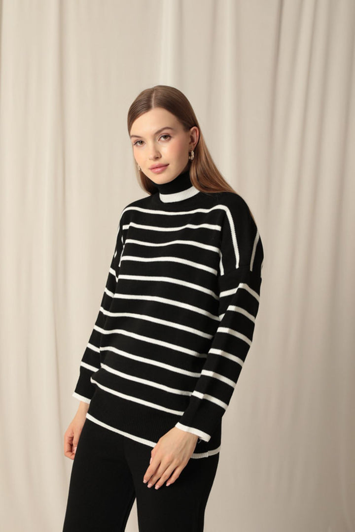 KKT Knitwear Fabric Women's Black Suit - Saint-Brieuc