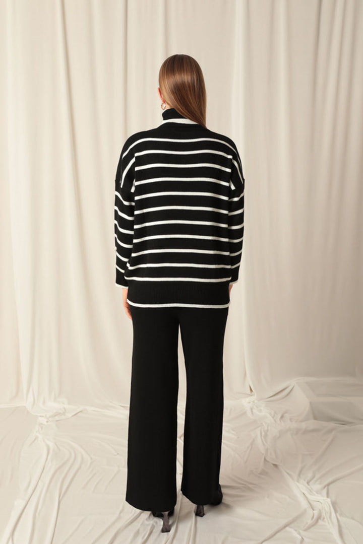 KKT Knitwear Fabric Women's Black Suit - Saint-Brieuc