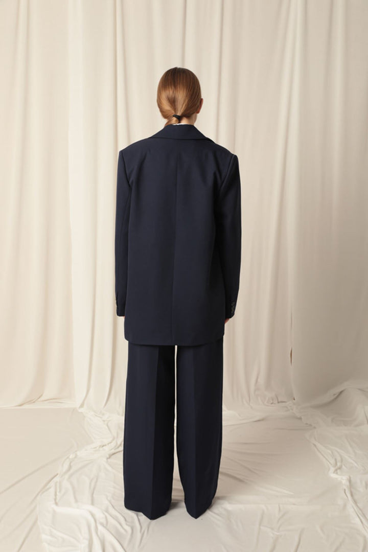 KKT Atlas Fabric Oversize Women's Blue Jacket - Ixmiquilpan