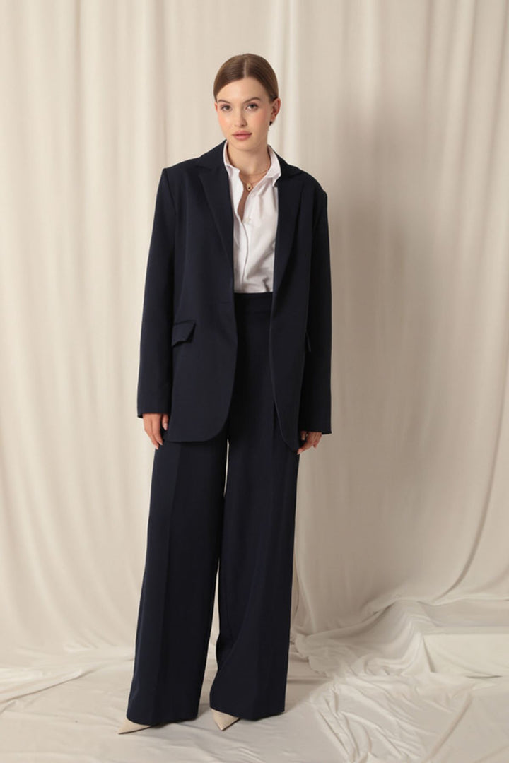 KKT Atlas Fabric Oversize Women's Blue Jacket - Ixmiquilpan