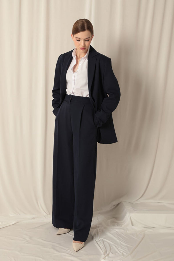 KKT Atlas Fabric Oversize Women's Blue Jacket - Ixmiquilpan
