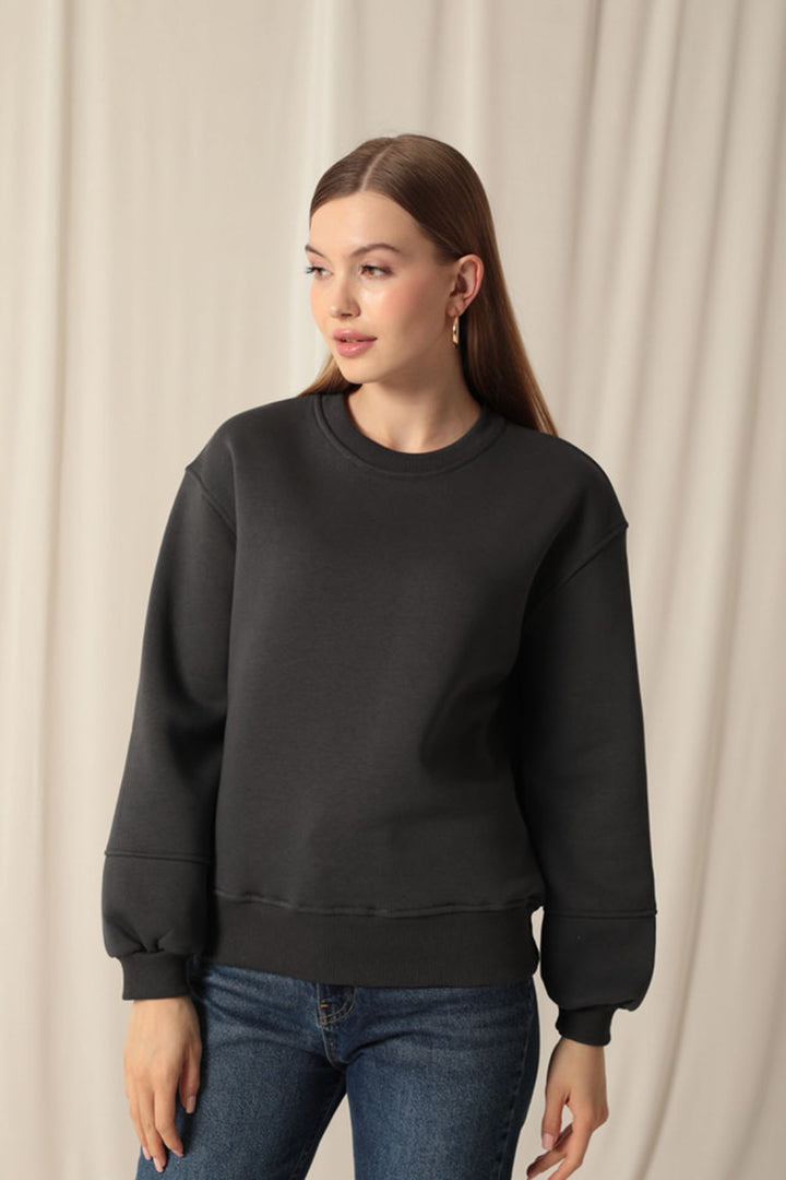 KKT Three Thread Fabric Zero Collar Women's Anthracite Sweat - Bowie