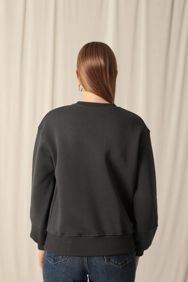 KKT Three Thread Fabric Zero Collar Women's Anthracite Sweat - Bowie