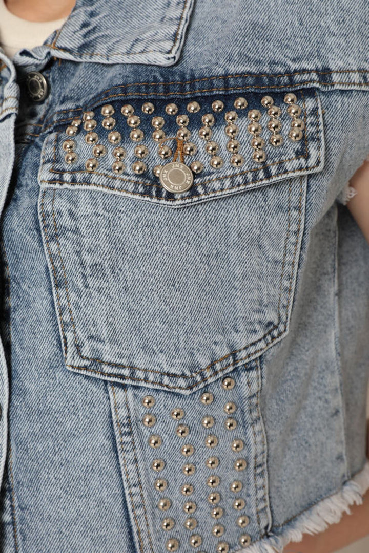 KKT Denim Fabric Women's Blue Vest - Quinte West