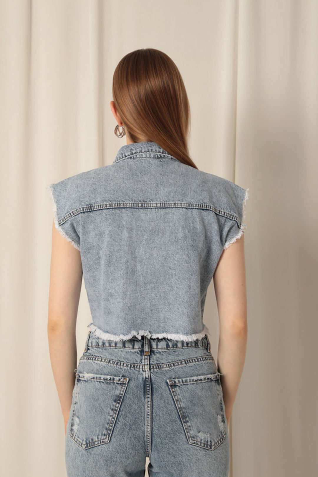 KKT Denim Fabric Women's Blue Vest - Quinte West