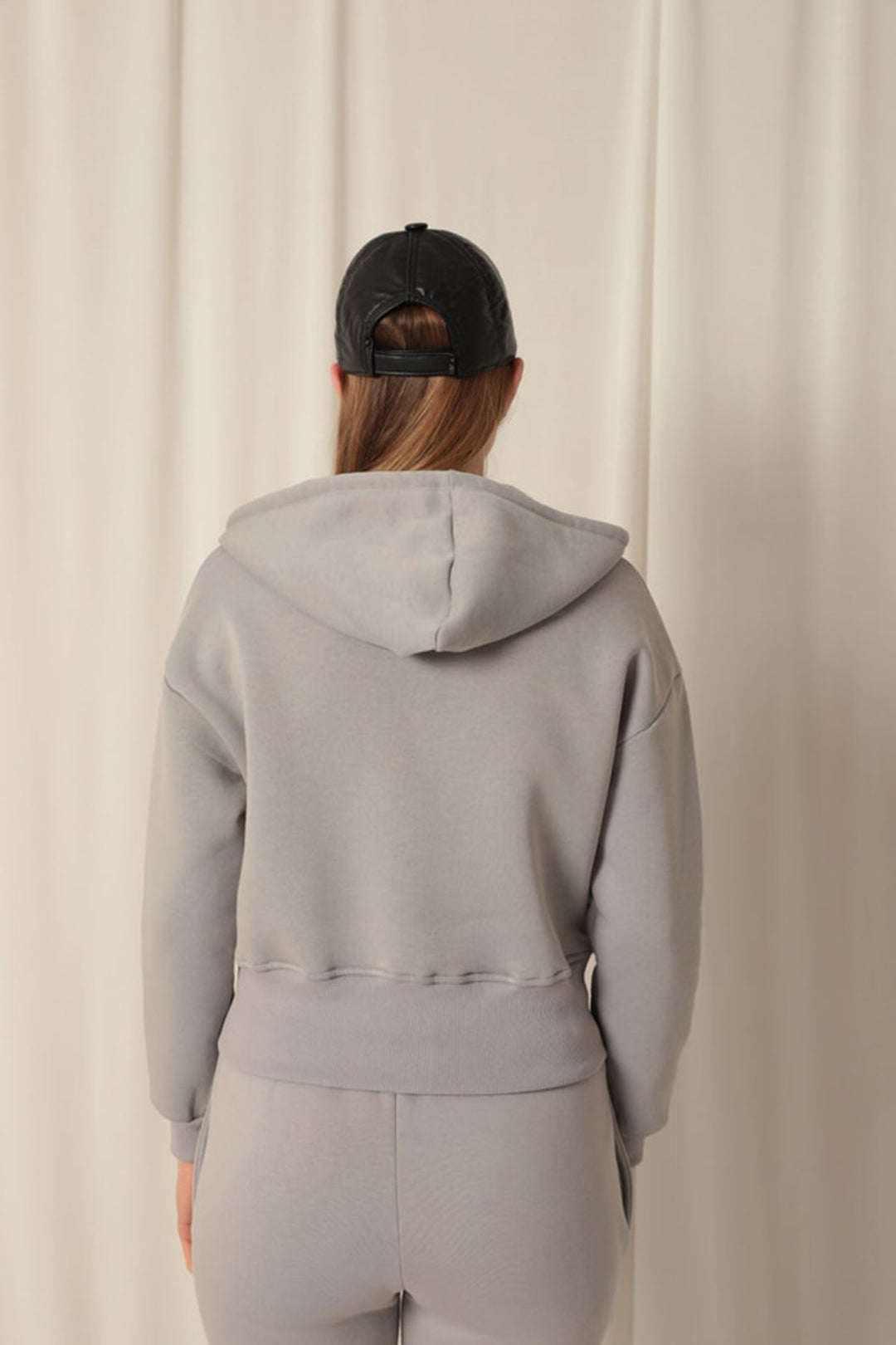 KKT Zippered Hooded Short Dark Grey Sweat - Colombes