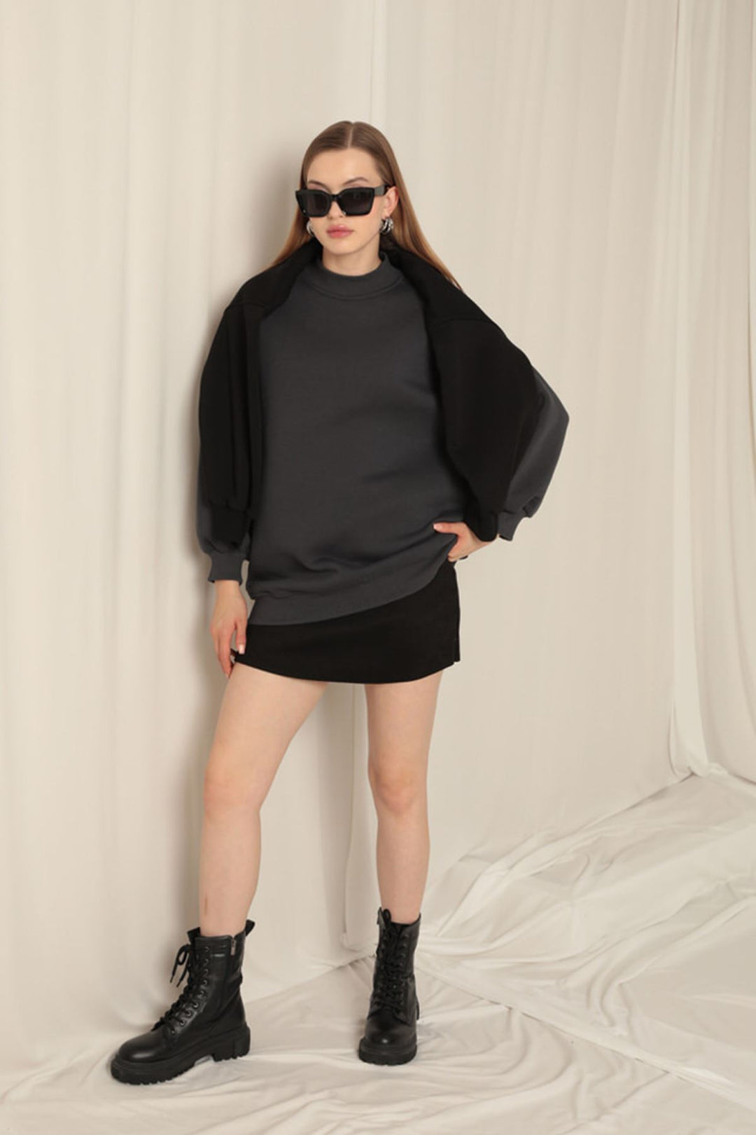 KKT Long Basic Women's Anthracite Sweat - Lisburn