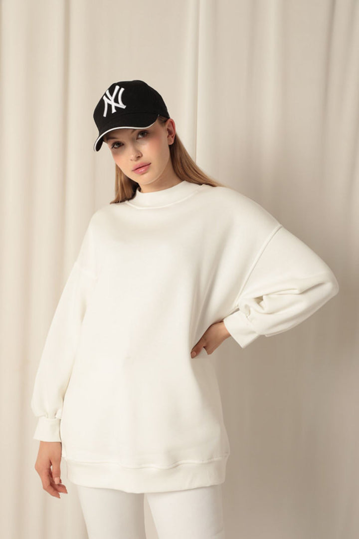 KKT Long Basic Women's Ecru Sweat - Bury Saint Edmunds