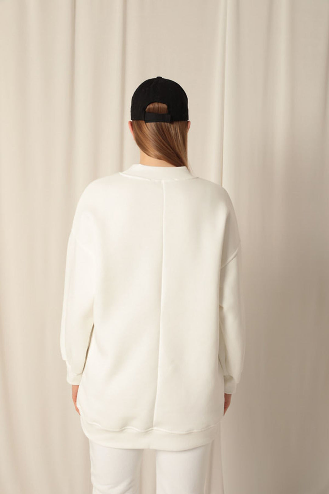 KKT Long Basic Women's Ecru Sweat - Bury Saint Edmunds