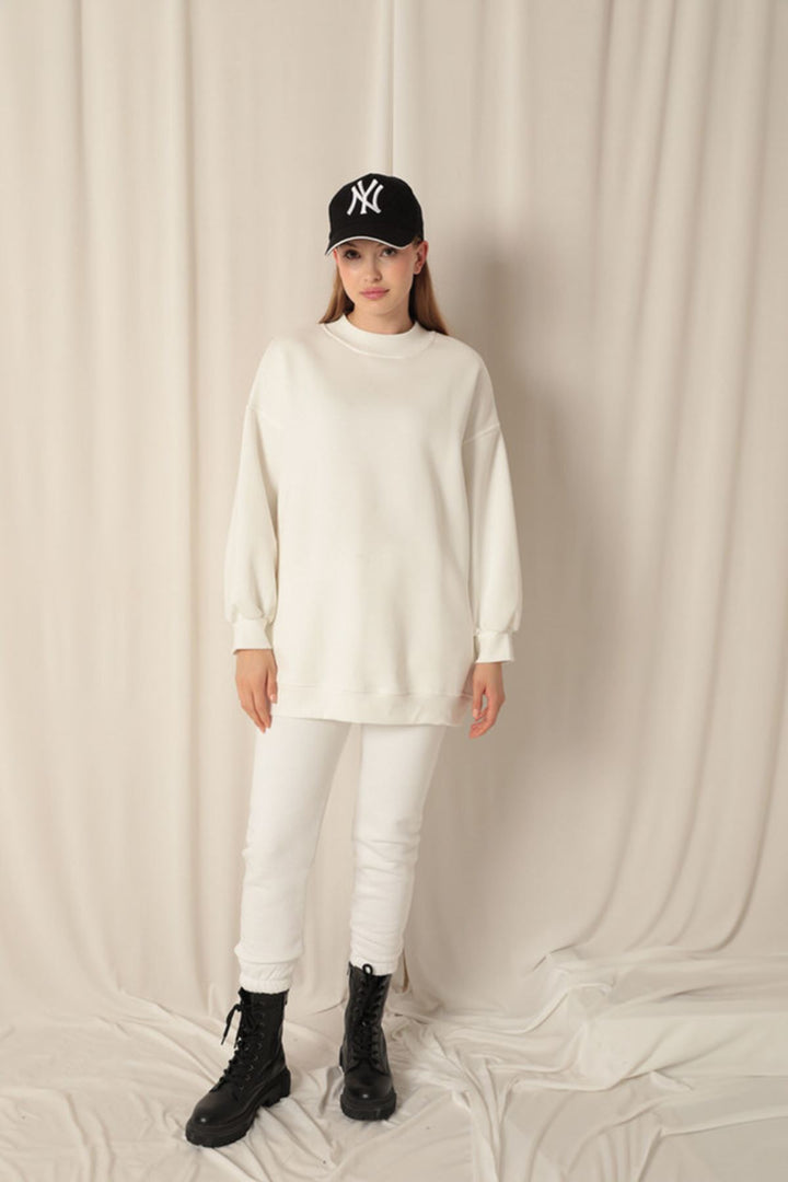 KKT Long Basic Women's Ecru Sweat - Bury Saint Edmunds