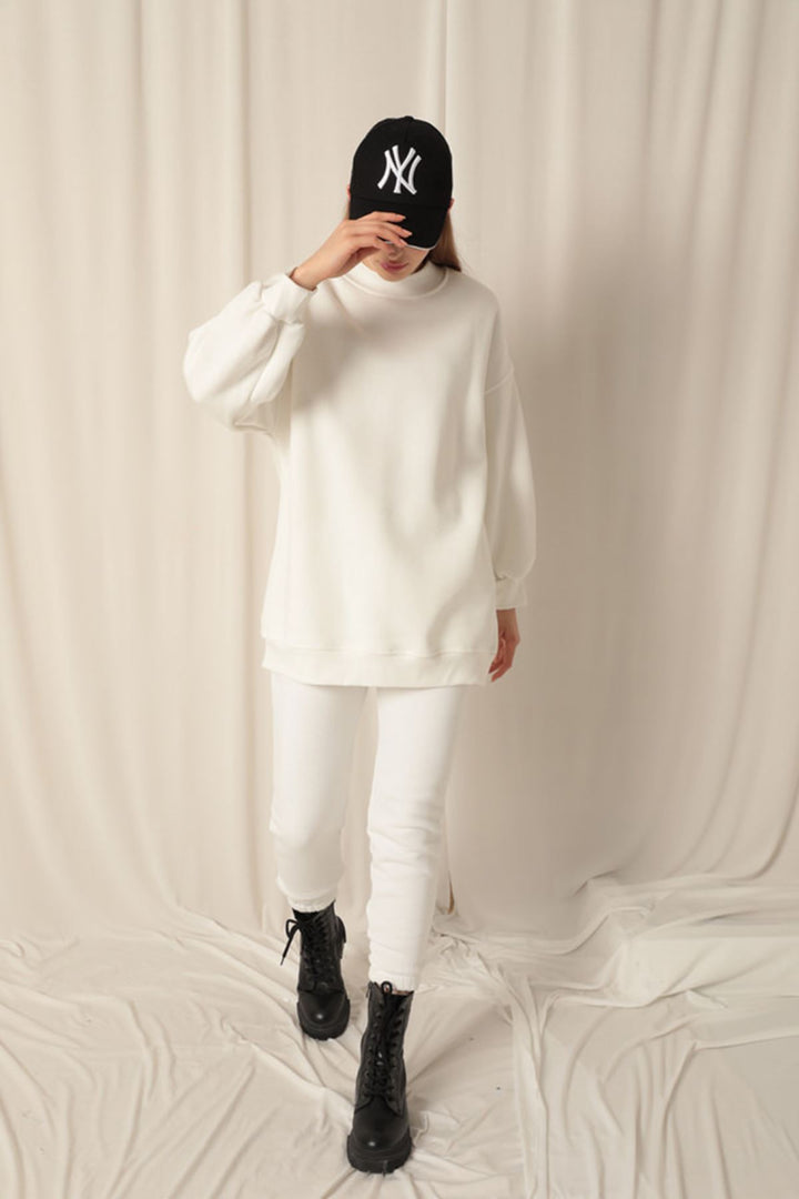 KKT Long Basic Women's Ecru Sweat - Bury Saint Edmunds
