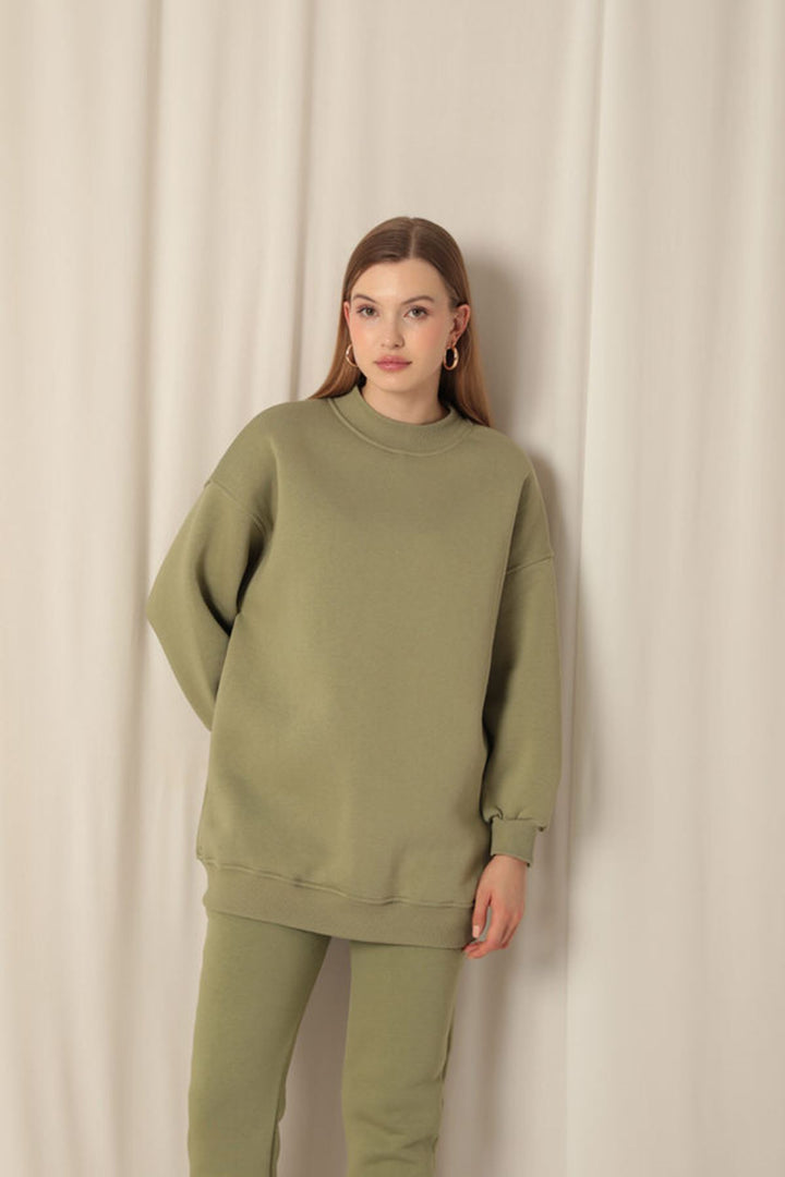 KKT Long Basic Women's Khaki Sweater - El Ejido