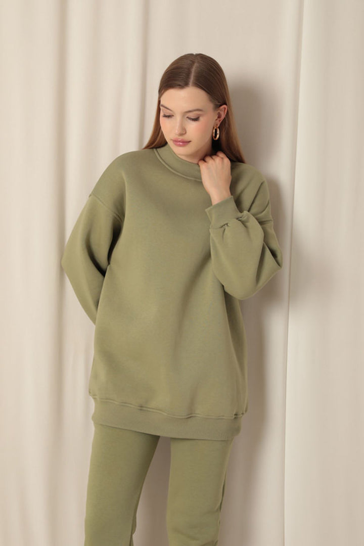 KKT Long Basic Women's Khaki Sweater - El Ejido