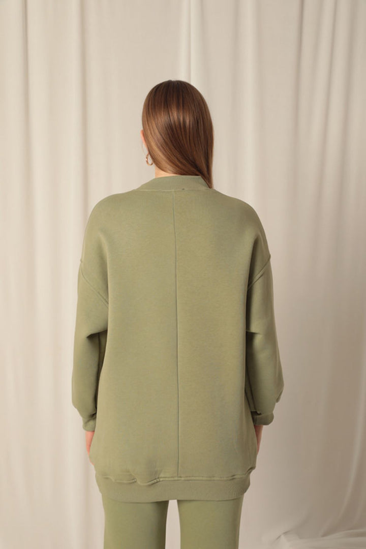 KKT Long Basic Women's Khaki Sweater - El Ejido