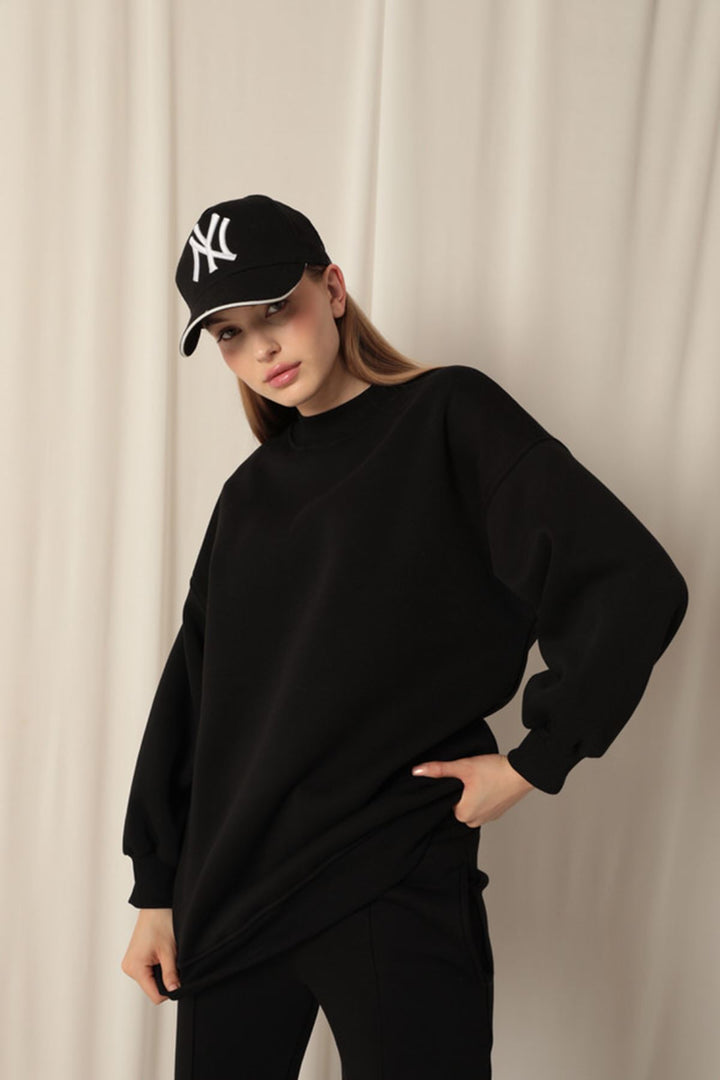 KKT Long Basic Women's Black Sweater - Barcelos