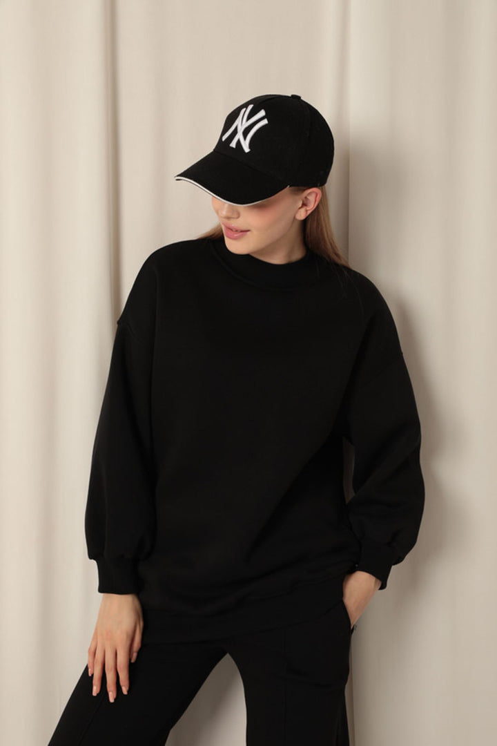 KKT Long Basic Women's Black Sweater - Barcelos