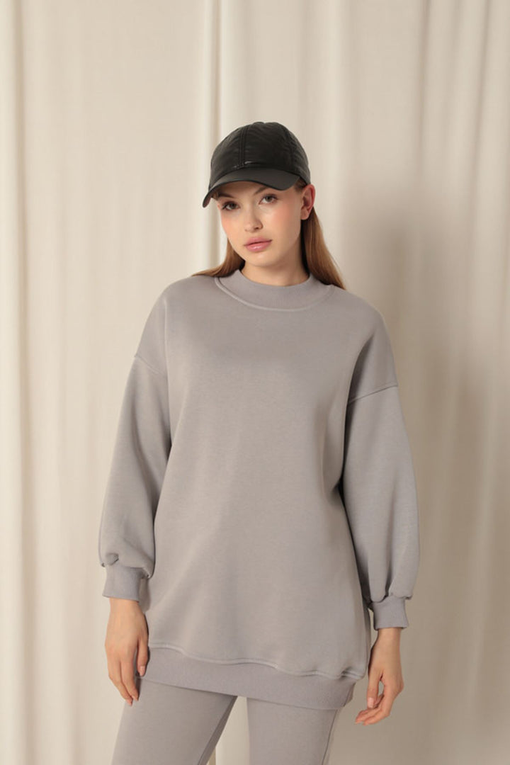 KKT Long Basic Women's Gray Sweater - Passaic