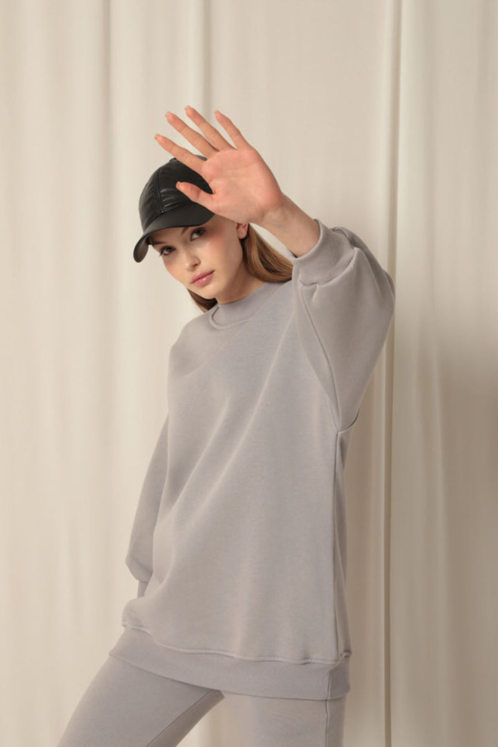 KKT Long Basic Women's Gray Sweater - Passaic