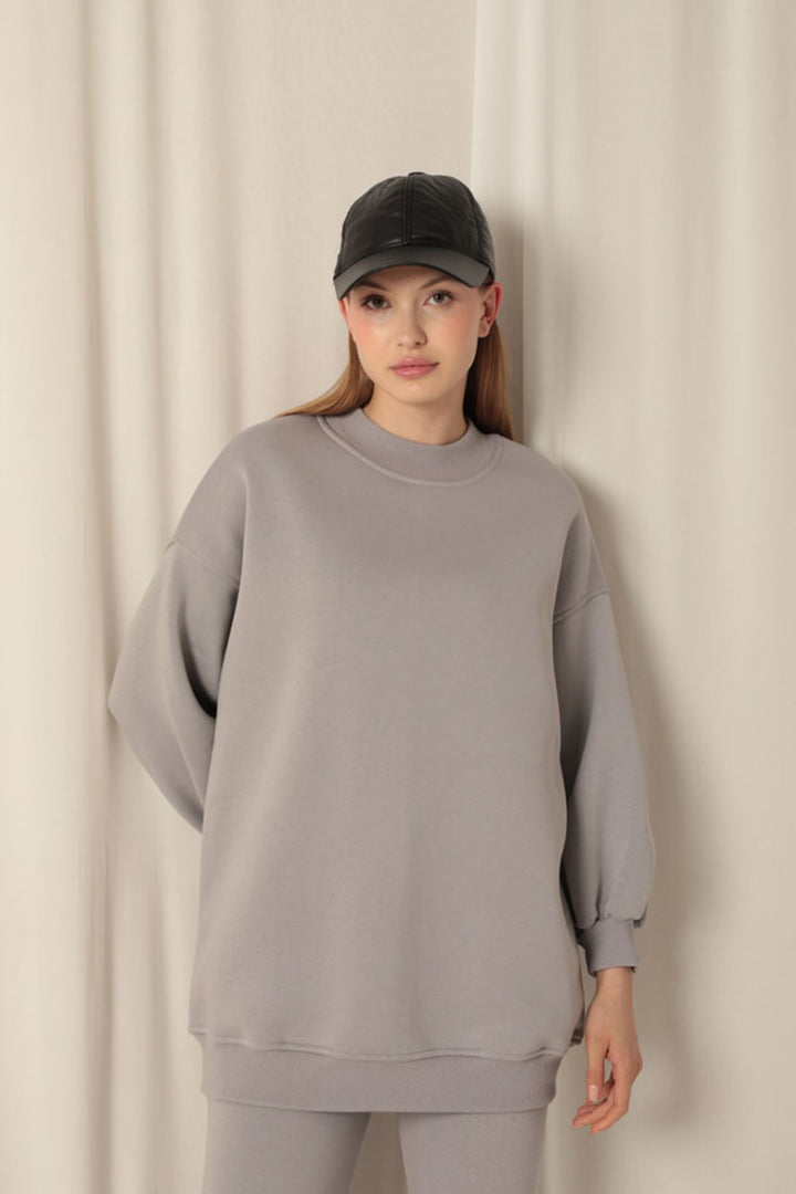 KKT Long Basic Women's Gray Sweater - Passaic
