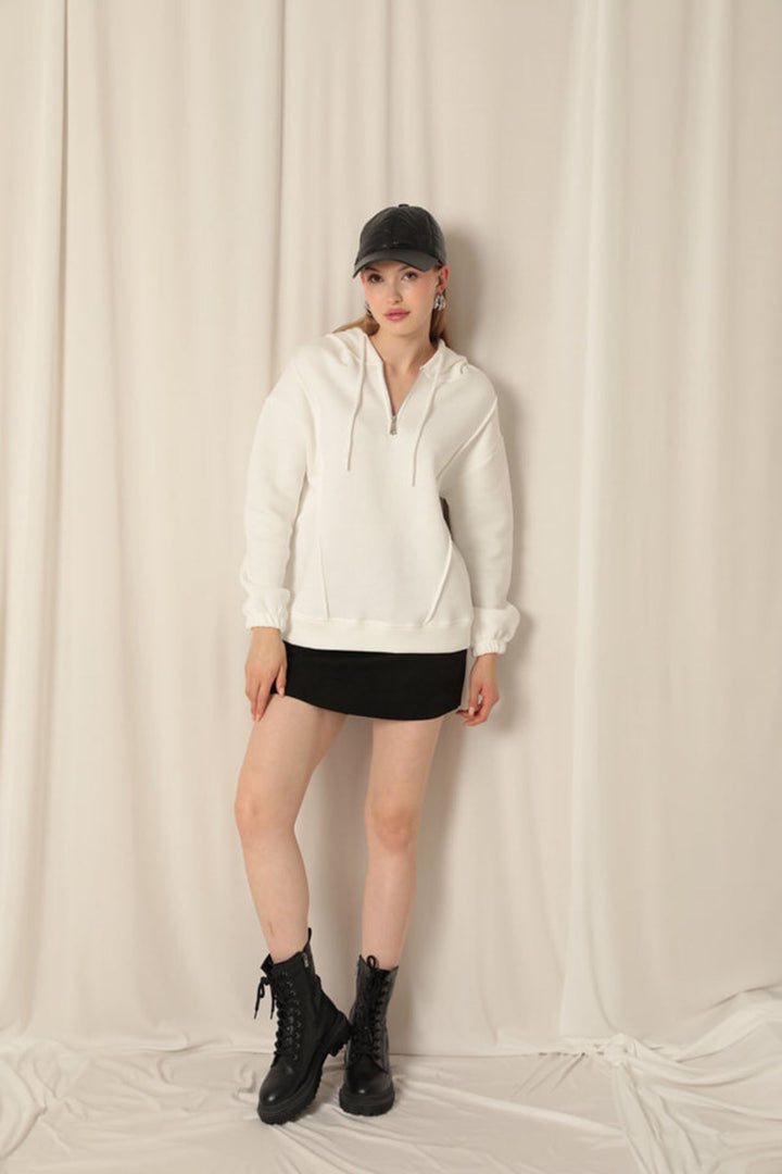 KKT Triple-Thread Zippered Women's Ecru Sweat - Abington