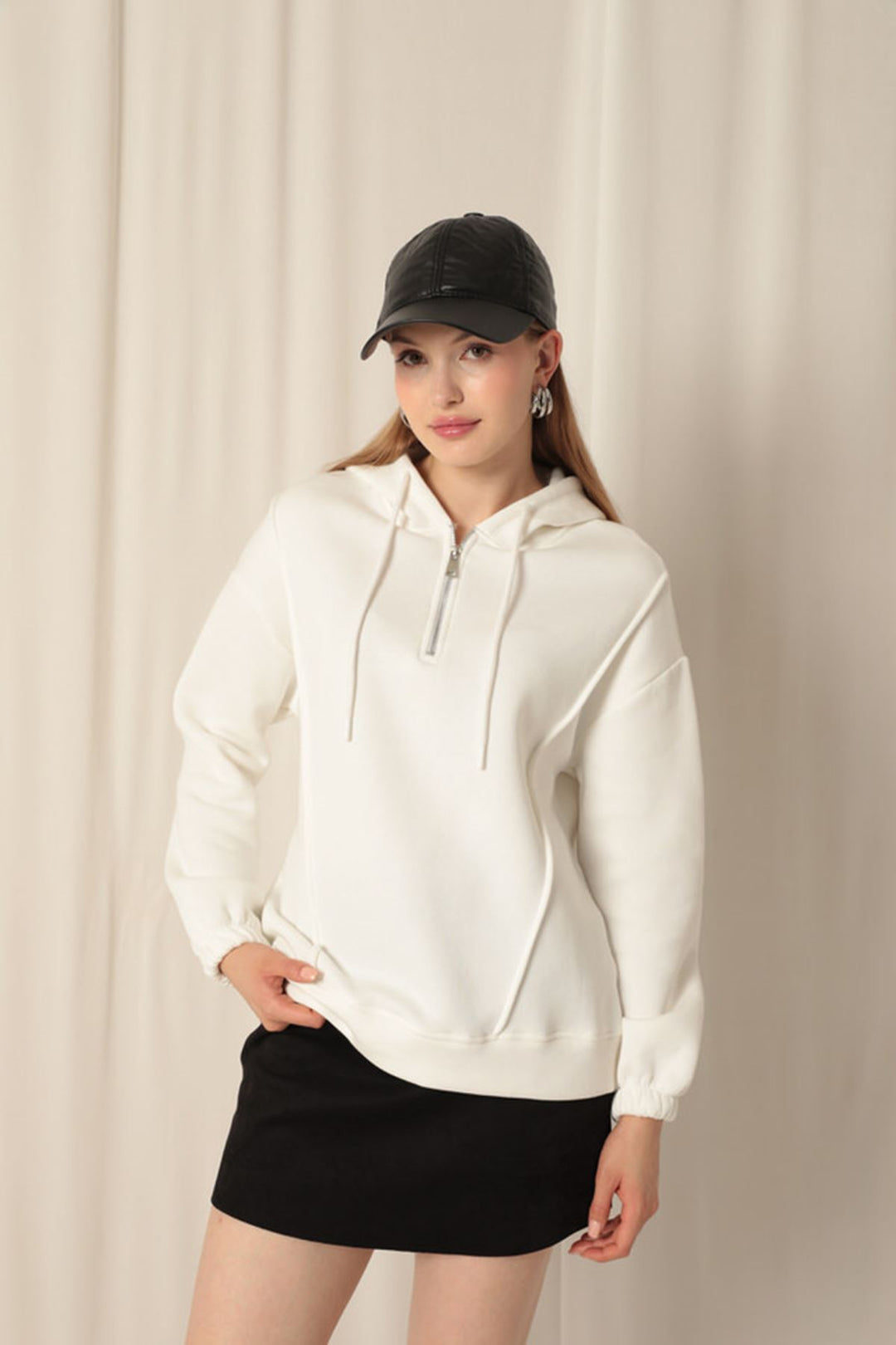 KKT Triple-Thread Zippered Women's Ecru Sweat - Abington
