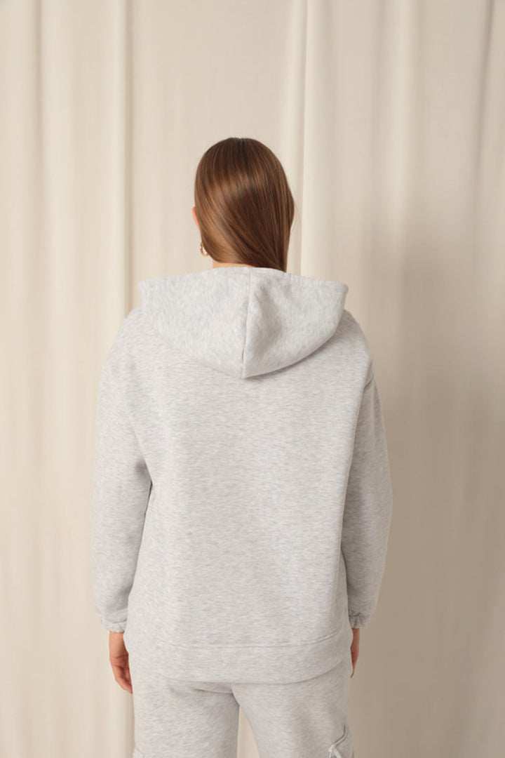 KKT Triple-Thread Zippered Women's Light Gray Sweat - High Point