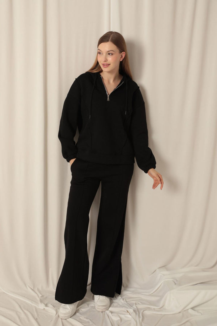 KKT Triple-Thread Zipper Women's Black Sweater - Hamilton