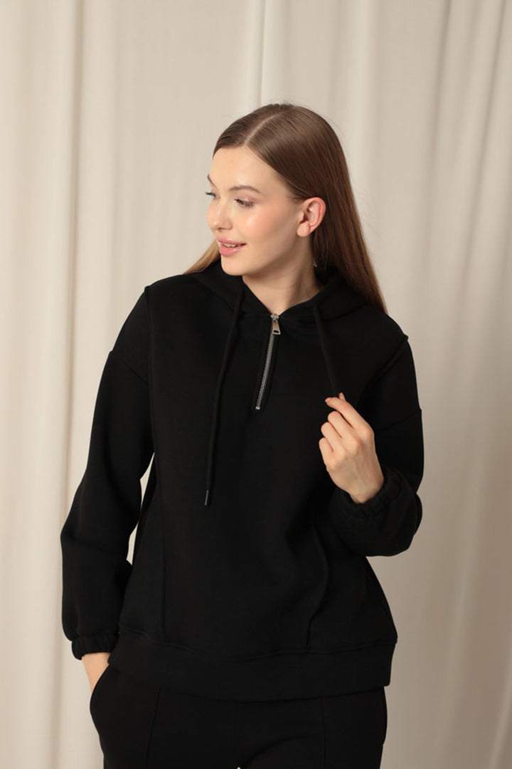 KKT Triple-Thread Zipper Women's Black Sweater - Hamilton