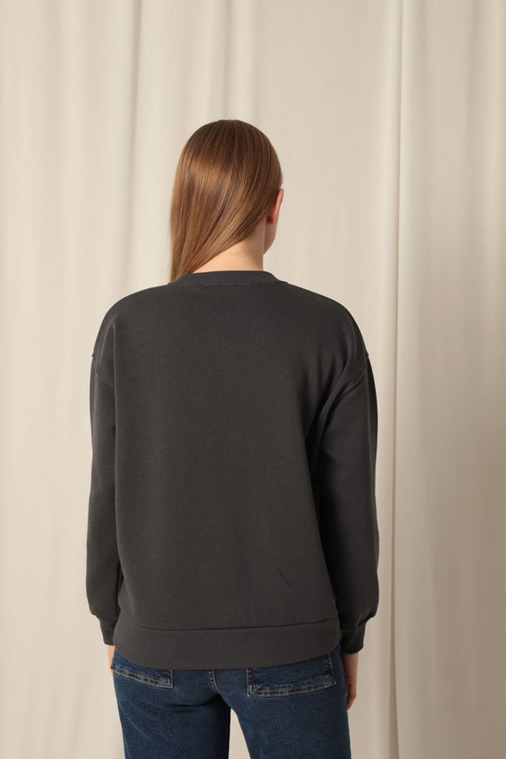 KKT Three Thread Fabric Basic Women's Anthracite Sweat - Deventer